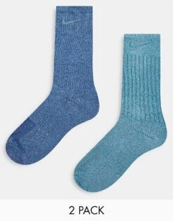 Nike Training Cushioned Everyday Marl Socks In Blue For Unisex