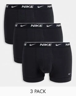 Nike 3 Pack Cotton Stretch Trunks In Black For Men -Nike Sales Store 201157949 1 black 1