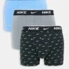 Nike 3 Pack Cotton Stretch Trunks In Blue/grey/black For Men Multi -Nike Sales Store 201158058 1 multi