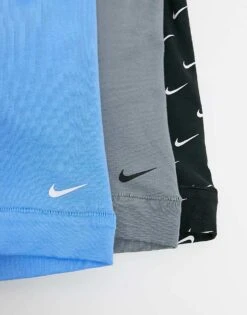 Nike 3 Pack Cotton Stretch Trunks In Blue/grey/black For Men Multi -Nike Sales Store 201158058 4
