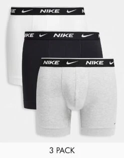 Nike Boxer Brief 3 Pack In Grey For Men