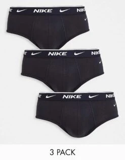 Nike 3 Pack Cotton Stretch Briefs In Black For Men -Nike Sales Store 201158198 1 black 1
