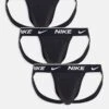 Nike 3 Pack Cotton Stretch Jock Straps In Black For Men -Nike Sales Store 201158223 1 black