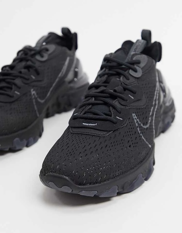Nike React Vision Trainers In Triple Black For Men 5 Nike React Vision Trainers In Triple Black For Men - Image 3
