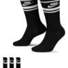 Nike Essential 3 Pack Socks In Black/white For Men -Nike Sales Store 202302290 1 blackwhite