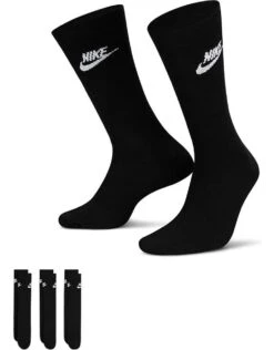 Nike Everyday Essential 3 Pack Socks In Black For Men