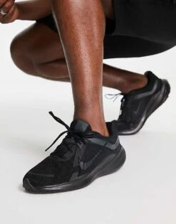 Nike Running Quest 5 Trainers In Triple Black For Men -Nike Sales Store 202363285 4
