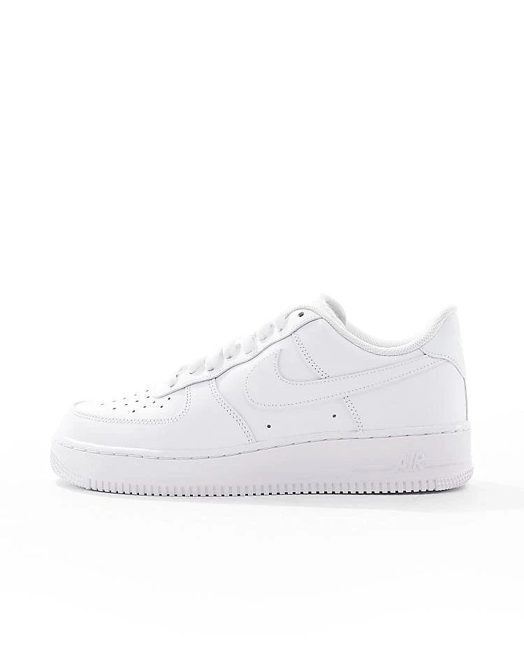 Nike Air Force 1 '07 Trainers In Triple White For Men 4 Nike Air Force 1 '07 Trainers In Triple White For Men - Image 2