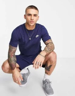 Nike Club T-shirt In Navy For Men -Nike Sales Store 202400896 4