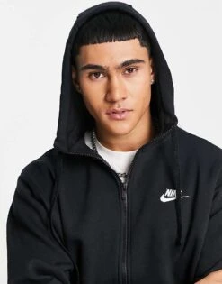 Nike Club Full Zip Hoodie In Black For Men -Nike Sales Store 202400906 4
