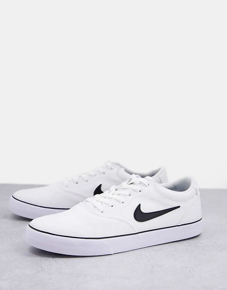 Nike SB Chron 2 Canvas Skate Trainers In White For Men 3 Nike SB Chron 2 Canvas Skate Trainers In White For Men