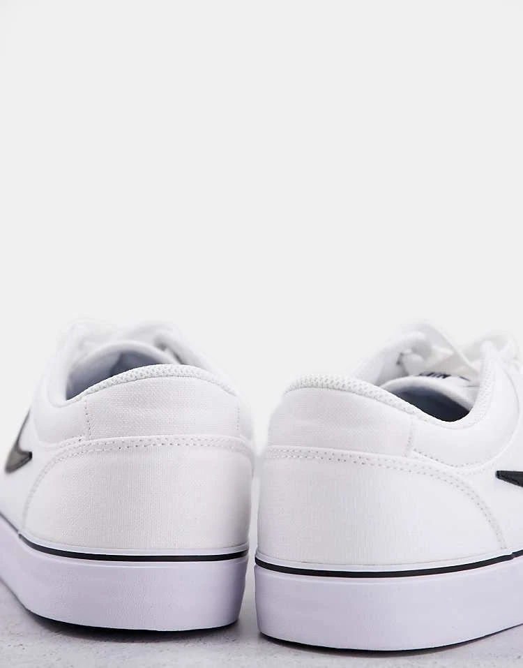 Nike SB Chron 2 Canvas Skate Trainers In White For Men 4 Nike SB Chron 2 Canvas Skate Trainers In White For Men - Image 2