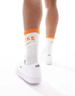 Nike Court Vintage Premium Leather Trainers In White For Men -Nike Sales Store 202494882 3