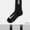Nike Running 2 Pack Crew Socks In Black For Unisex -Nike Sales Store 202518319 1 black