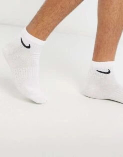 Nike Training Everyday Lightweight 3 Pack Ankle Socks In White For Unisex -Nike Sales Store 202518744 3