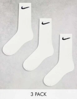 Nike Training Everyday Lightweight 3 Pack Crew Socks In White For Unisex -Nike Sales Store 202519196 1 white 1