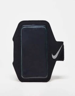 Nike Running Plus Lean Phone Arm Band In Black For Unisex