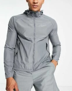 Nike Running Miler Jacket In Grey For Men -Nike Sales Store 202957864 1 grey 1