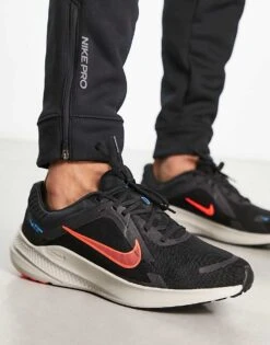 Nike Running Quest 5 Trainers In Black And Orange For Men -Nike Sales Store 202974909 1 black 1