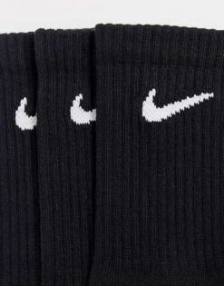 Nike Training Everyday Lightweight 3 Pack Crew Socks In Black For Men -Nike Sales Store 203002314 3