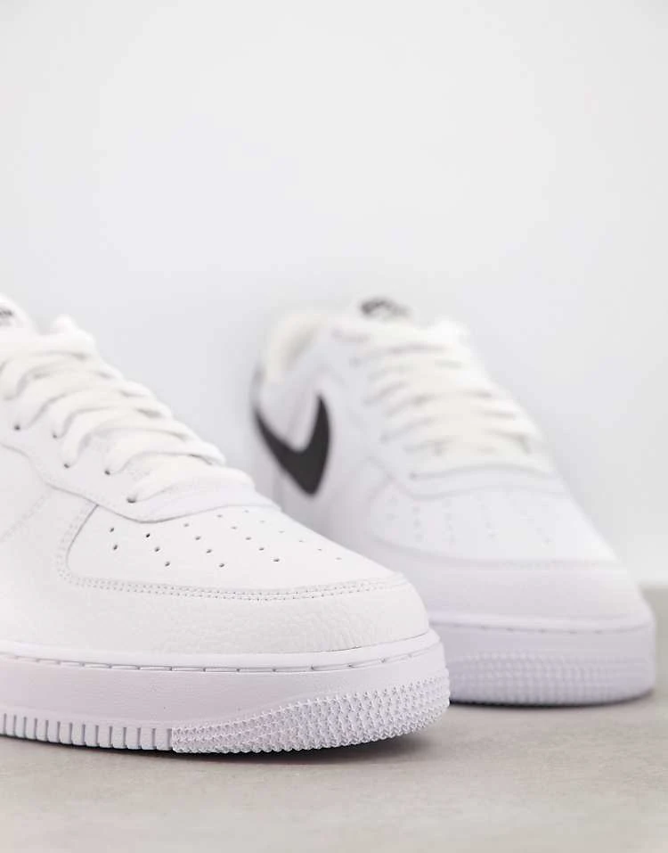 Nike Air Force 1 '07 Trainers In White And Black For Men White/black 6 Nike Air Force 1 '07 Trainers In White And Black For Men White/black - Image 4