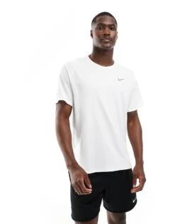 Nike Running Miler Dri-FIT T-shirt In White For Men -Nike Sales Store 203631410 1 white 1