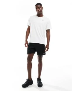 Nike Running Miler Dri-FIT T-shirt In White For Men -Nike Sales Store 203631410 2