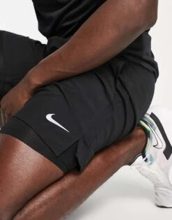 Nike Running Challenger Dri-FIT 7 Inch 2 In 1 Shorts In Black For Men -Nike Sales Store 203631995 4