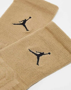 Jordan Flight Crew Socks In Stone For Men -Nike Sales Store 203634520 3