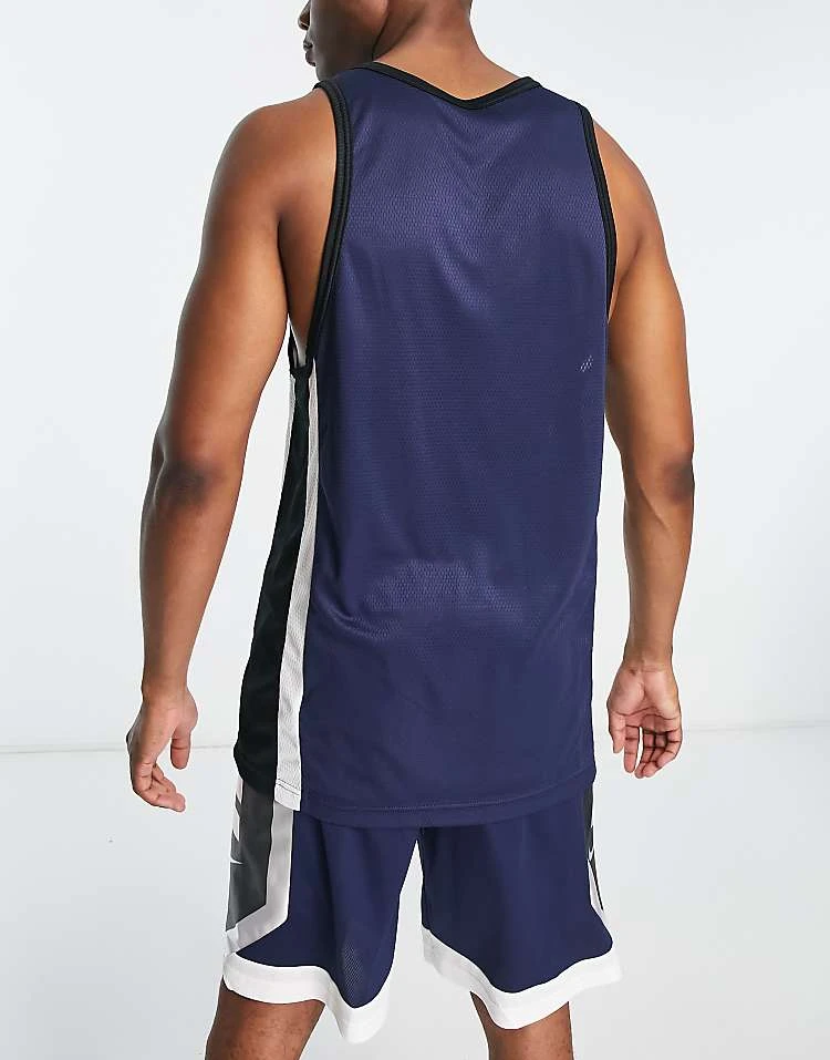 Nike Basketball Icon Swoosh Logo Tank In Blue For Men Navy 4 Nike Basketball Icon Swoosh Logo Tank In Blue For Men Navy - Image 2