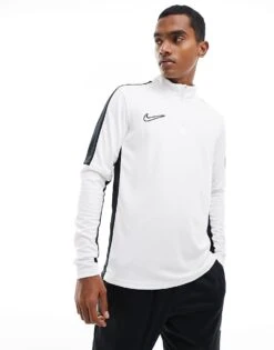 Nike Football Academy 23 1/4 Zip Sweatshirt In White For Men