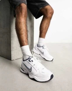 Nike Training Air Monarch IV Trainers In White For Men -Nike Sales Store 203655107 1 white 1