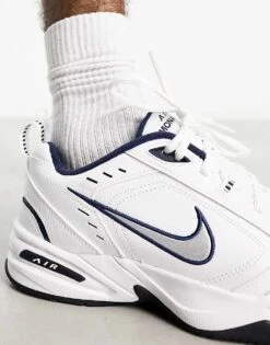 Nike Training Air Monarch IV Trainers In White For Men -Nike Sales Store 203655107 3