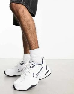 Nike Training Air Monarch IV Trainers In White For Men -Nike Sales Store 203655107 4