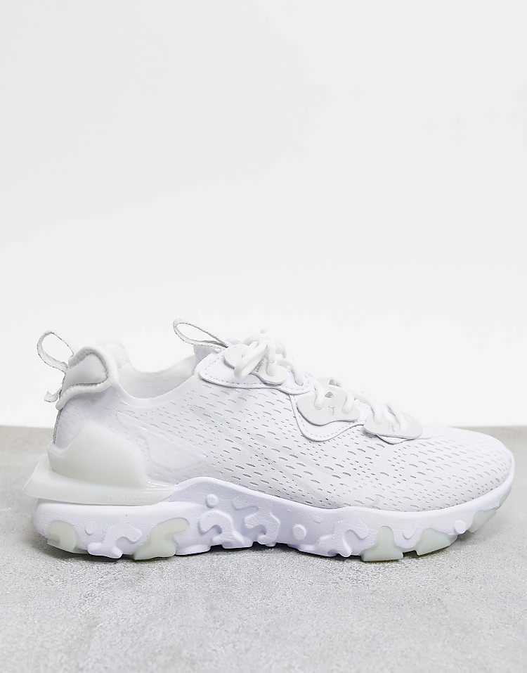 Nike React Vision Trainers In Triple White For Men 7 Nike React Vision Trainers In Triple White For Men - Image 5