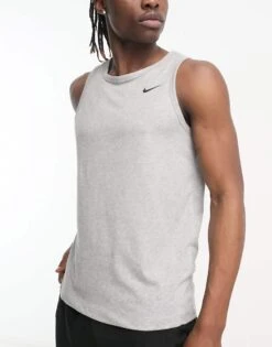 Nike Training Dri-Fit Tank In Grey For Men -Nike Sales Store 204151756 1 grey 1