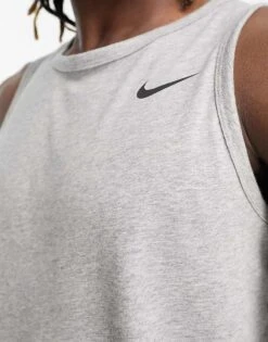 Nike Training Dri-Fit Tank In Grey For Men -Nike Sales Store 204151756 3