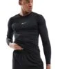 Nike Training Nike Pro Training Muscle Fit Long Sleeve T-shirt In Black For Men -Nike Sales Store 204577035 1 black