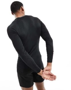 Nike Training Nike Pro Training Muscle Fit Long Sleeve T-shirt In Black For Men -Nike Sales Store 204577035 4