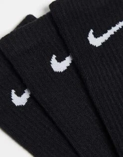 Nike Training Everyday Cushioned Plus 6 Pack Crew Socks In Black For Men -Nike Sales Store 204577621 3
