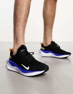 Nike Running React Infinity Run 4 Flyknit Trainers In Black And Blue For Men -Nike Sales Store 204580236 1 black 1