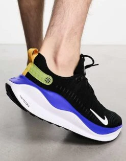 Nike Running React Infinity Run 4 Flyknit Trainers In Black And Blue For Men -Nike Sales Store 204580236 4
