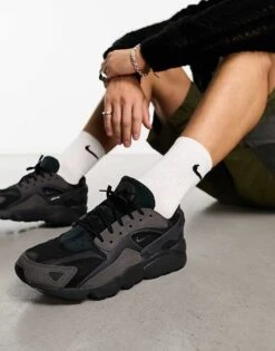 Nike Air Huarache Runner Trainers In Black For Men -Nike Sales Store 204590902 1 black 1