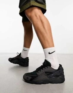 Nike Air Huarache Runner Trainers In Black For Men -Nike Sales Store 204590902 2