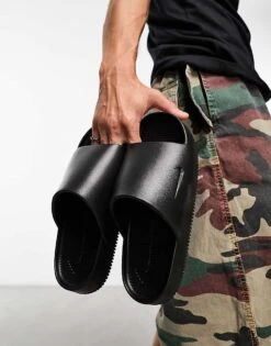 Nike Calm Sliders In Black For Men -Nike Sales Store 204591236 3