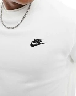 Nike Club Crew Sweatshirt In White For Men -Nike Sales Store 204629873 4