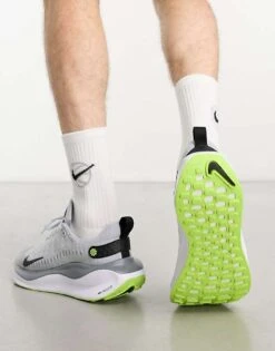 Nike Running Nike React Infinity Run 4 Trainer In Grey And White For Men Light Grey -Nike Sales Store 204890879 4