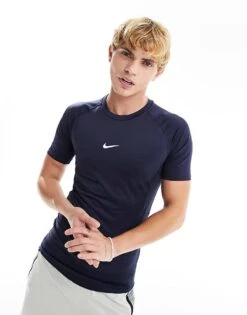 Nike Training Pro Dri-FIT Tight T-shirt In Dark Navy For Men