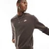 Nike Club Crew Sweatshirt In Brown For Men -Nike Sales Store 204903233 1 brown