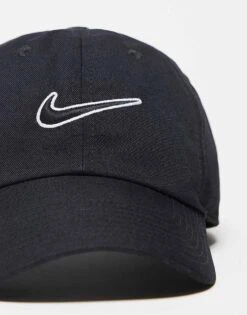 Nike Club Swoosh Cap In Black For Unisex -Nike Sales Store 204903406 4